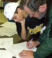 Whitby father and son join Scouts at an open sign-up night