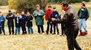 Mayor Brunelle and 
the kids